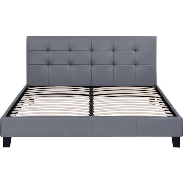 Dubbel säng i PVC "Julia" - 140 x 190 cm - Grå