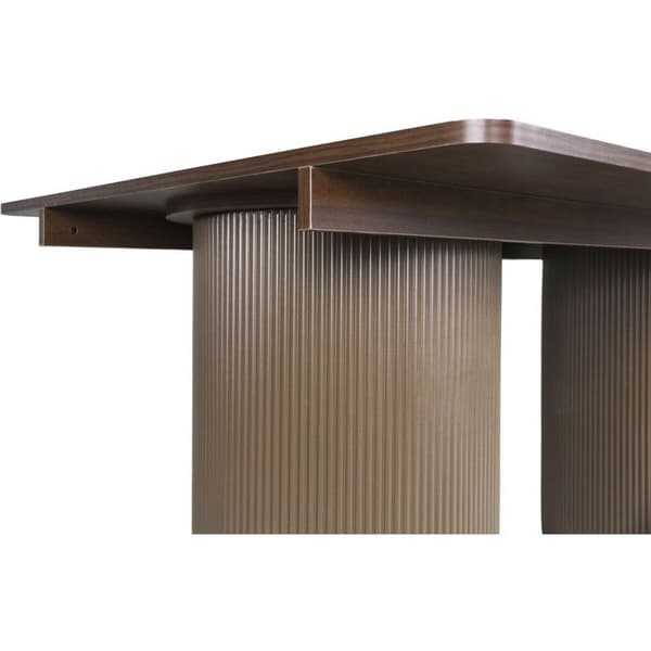 Oval matbord i trä "Zénith" - 180 cm - 8 platser - Brun