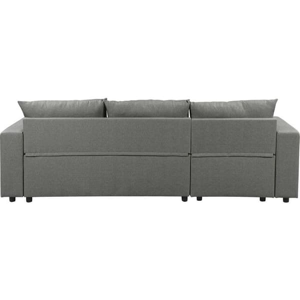 Vinkelsofa, vendbar/konvertibel i stof "Victor" - 3 pladser - Grå