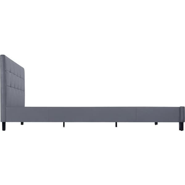 Dubbel säng i PVC "Julia" - 160 x 200 - Ljusgrå