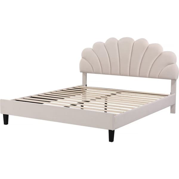 Velour täcke "Manon" - Beige - 160 x 200 cm