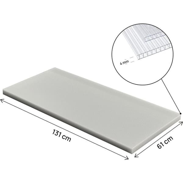 10 kpl 4 mm polykarbonaattilevyjä "Michigan" 7,9 m2