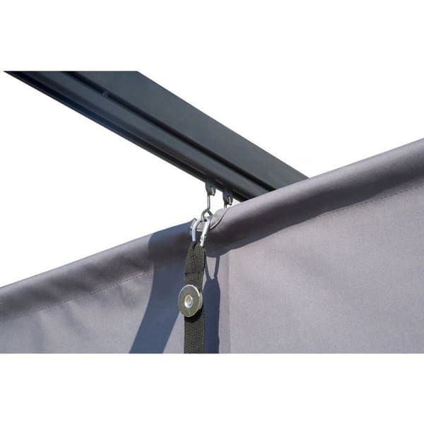 Metallpergola med infällbart tak - 3 x 4 m - Antracitgrå