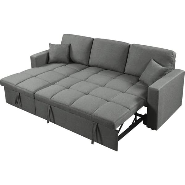 Vinkelsofa konvertibel/omvendelig stil boble "Alain" - 3 pladser - Grå