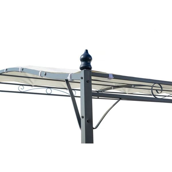Skråpergola i metall - 3 x 2,5 m - Beige