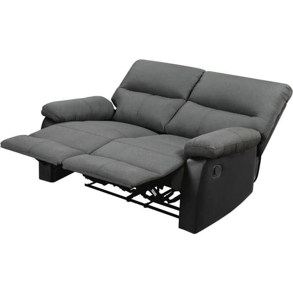 Relaxsoffa "Lincoln" - 147 x 89 x 103 cm - 2 platser - Svart / Mörkgrå
