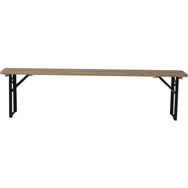Fällbart utegrupp med 2 bänkar "Lisbonne" - 176 x 46 x 75 cm - Brun