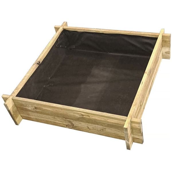 Træbed med kvadratisk form "Aneth" - 80 x 80 x 10 cm