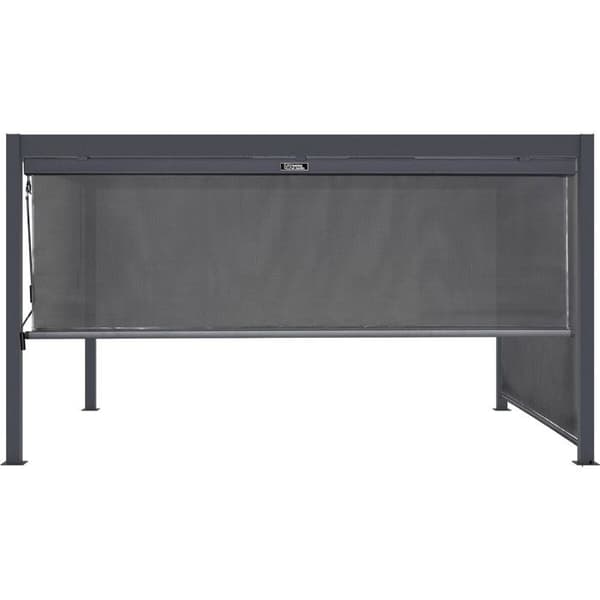 Bioklimatisk pergola med 2 aluminiumsmarkiser "Windsor" - 3 x 4 m - Grå