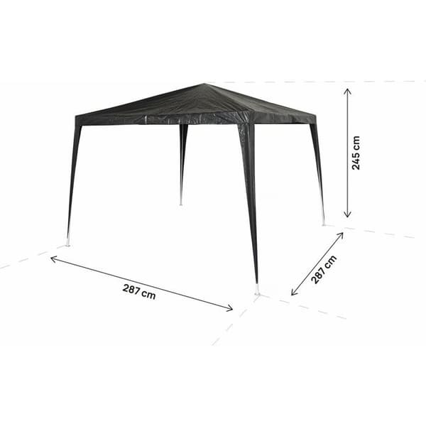 Trädgårdspaviljong "Natacha 3" - 3 x 3 m - Grå