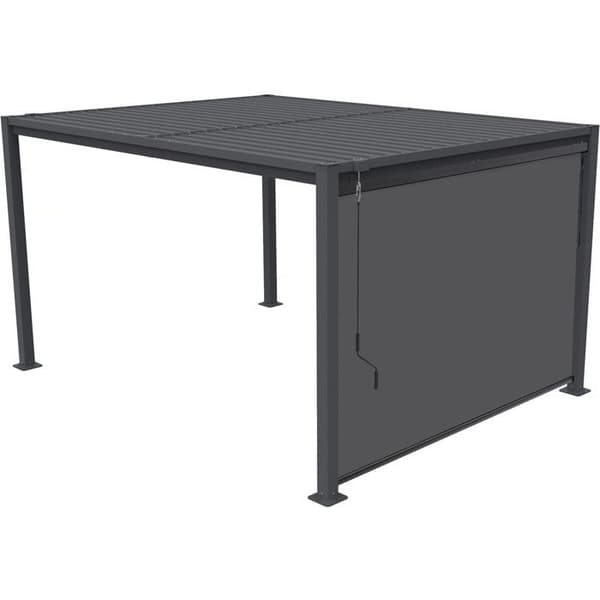 Bioklimatinen pergola galvanoidusta teräksestä "Howard" - 3 x 4 m - Harmaa