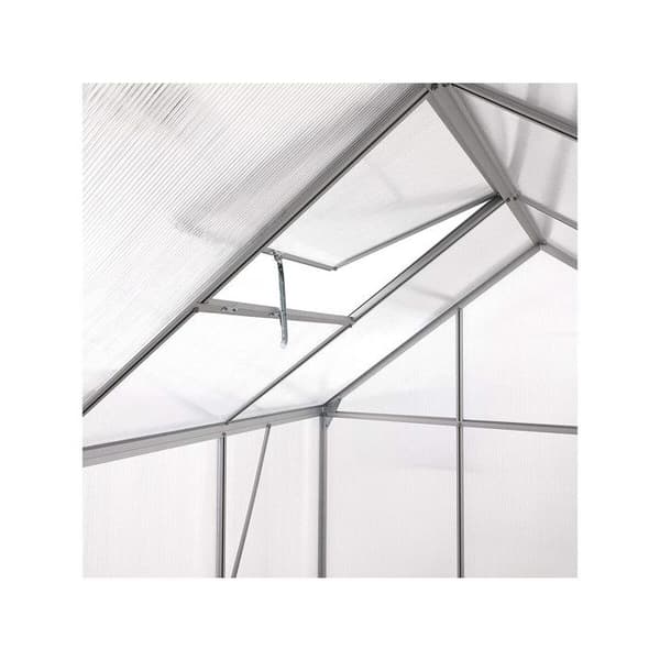 Polykarbons växthus 310 x 190 x 195 cm "Basilic" - 5,89 m² - Grå