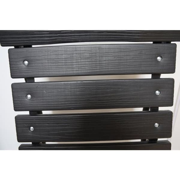 Vikbar trädgårdsstol - Set om 2 - Plast metall - Antracitgrå - 45x40x79 cm