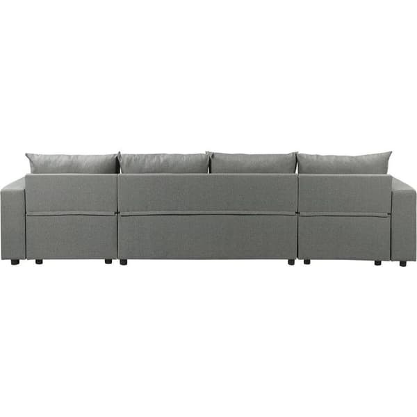 Panoramisk hjørnesofa i stof "Victor" - 4 pladser - Grå
