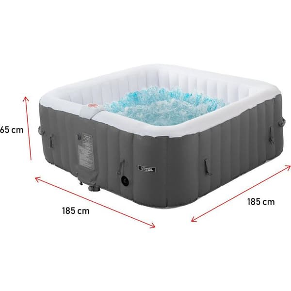 Uppblåsbar spa "RIVIERA" i PVC - 6 platser - Grå/vit