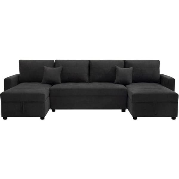 Panoramabäddsoffa med förvaringsutrymmen "Antoine" - 5 platser - Mörkgrå