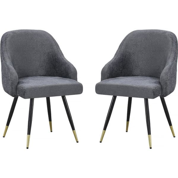 2-pack fåtöljer i tyg "Harmony" - 54 x 57 x 90 cm - Grå