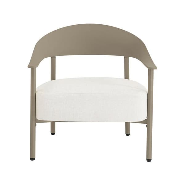 Set med 2 trädgårdsstolar i plast och metall "Céora" - Taupe