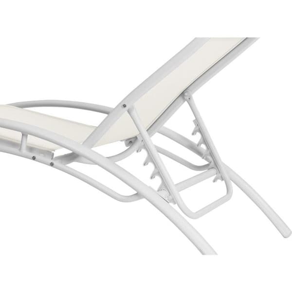"Beauty" solstol i aluminium - Phoenix - Ecru - Set om 2