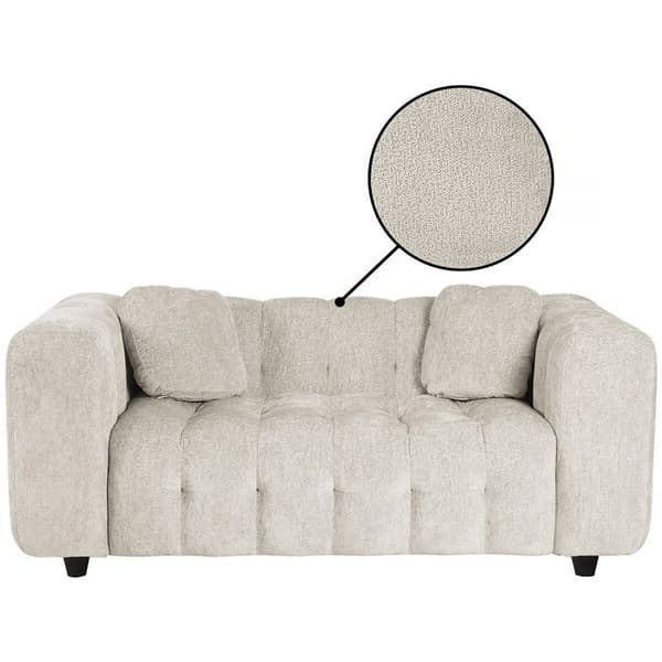 Rät soffa i chenilletyg "Vendome" - 2 platser - Beige