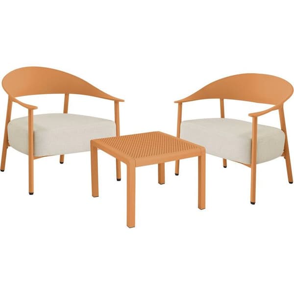 Havemøbler i metal og plastik "Céora" - 2 pladser - Orange