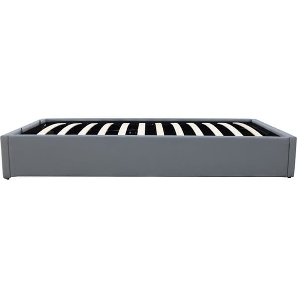 Enkel säng i PVC med förvaringslåda "Ava" - 90 x 190 cm - Grå