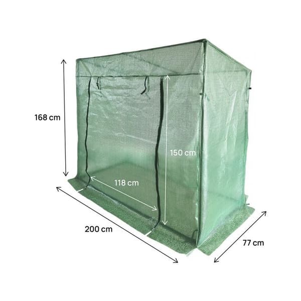 Trädgårdsväxthus "Lys" - 1,6 m² - 130g - Grön