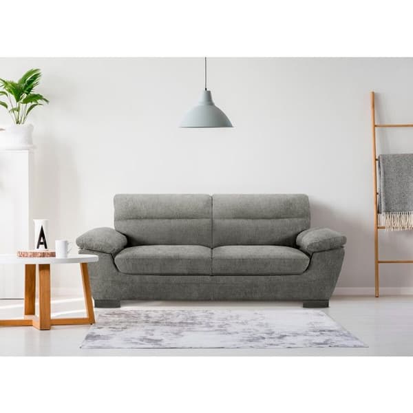 Fast tygsoffa "Dallas" - 210 X 88 X 90 cm - 3 platser - Grå