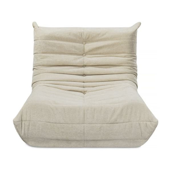 Textilklädd fåtölj "Velasca" - 95 x 100 x 75 cm - Beige