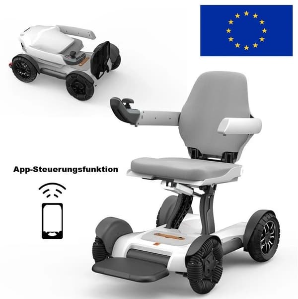 Smart hopfällbar elektrisk rullstol med appstyrning