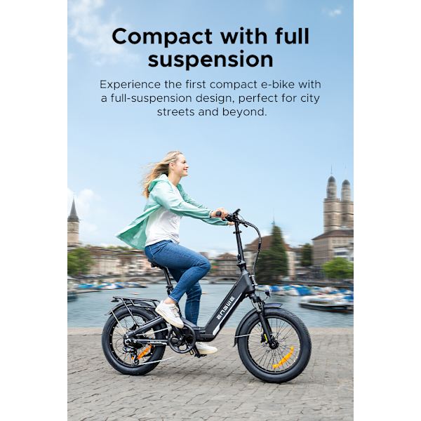 Fabriksdirekt ENGWE L20 3.0 BOOST sort elcykel 250W 75Nm 135km ...