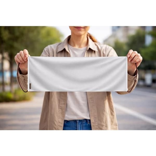 Scrollbanner – Panama-flagg – 24 x 70 cm – Polyester – Handflagga – Pixelforma