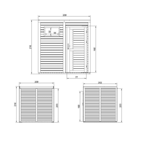 Trädgårdsbod i trä 4,20 m² TIMBELA M325F1+M325G