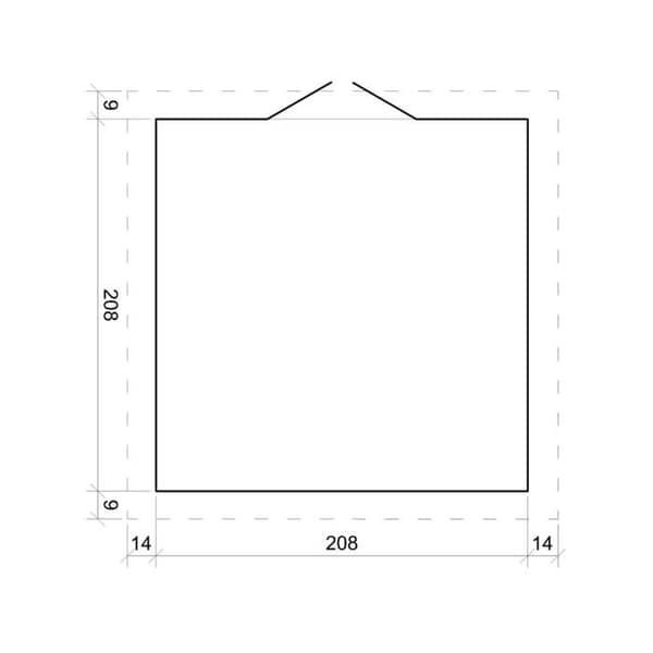 TIMBELA M369C1 Trädgårdsskjul i trä 4,33 m²