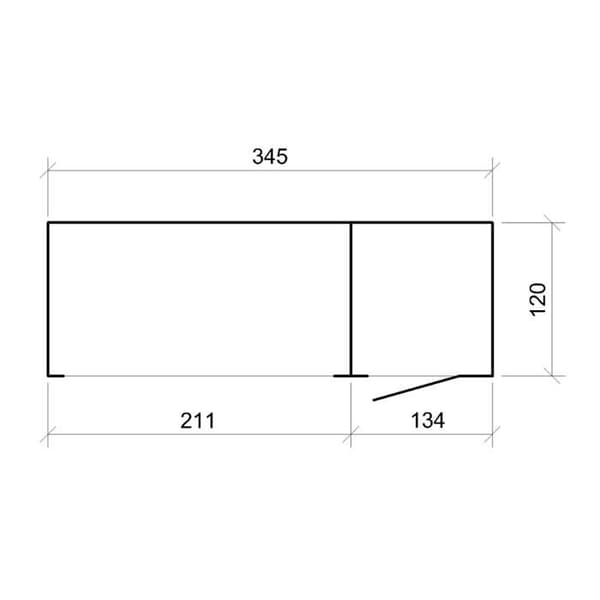 TIMBELA M985 Vedskjul med förråd 4,14 m²