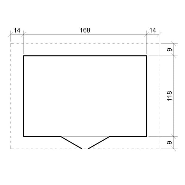 TIMBELA M367C1 Trädgårdsskjul i trä 1,98 m²
