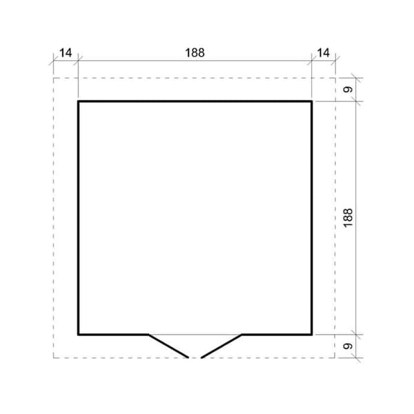 Trädgårdsskjul i trä 3,53 m² TIMBELA M343F1