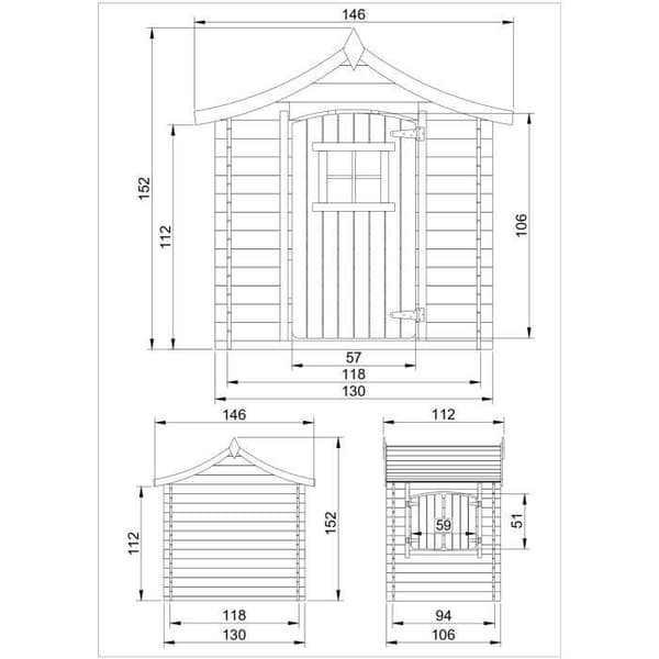 Trähus - TIMBELA M550 - Utan Golv - 1,1m2