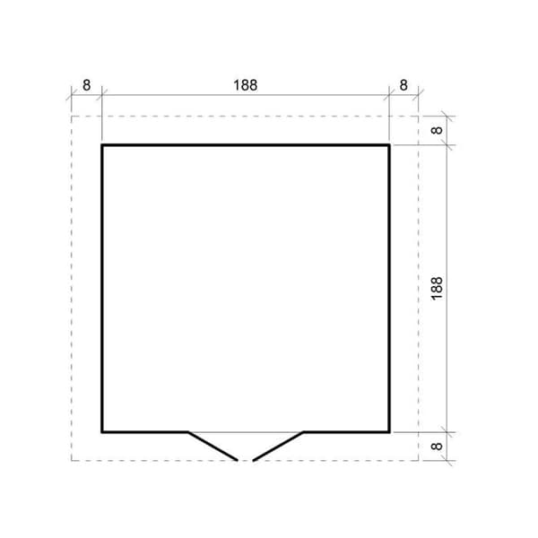 Trädgårdsskjul i trä 3,53 m² TIMBELA M309F1+M309G