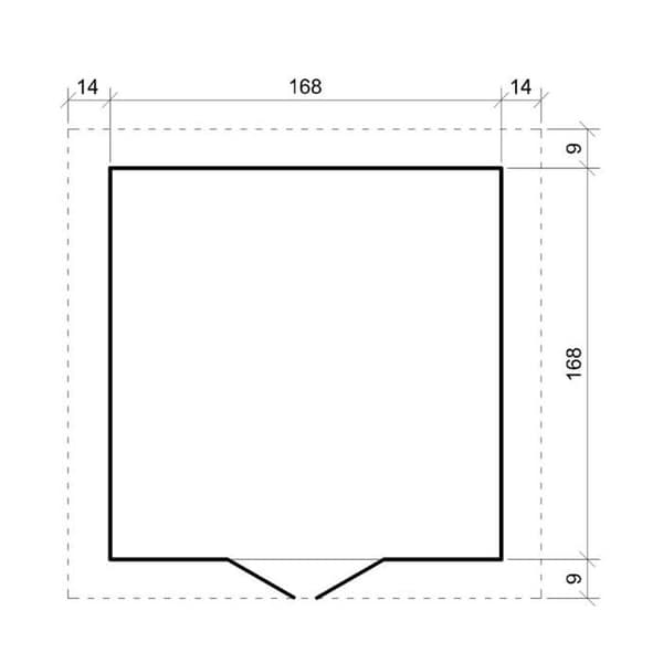Trädgårdsskjul i trä 2,82 m² TIMBELA M320F1