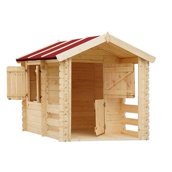Trähus för barn - TIMBELA M501 - Trälekstuga - Utomhus - Beige