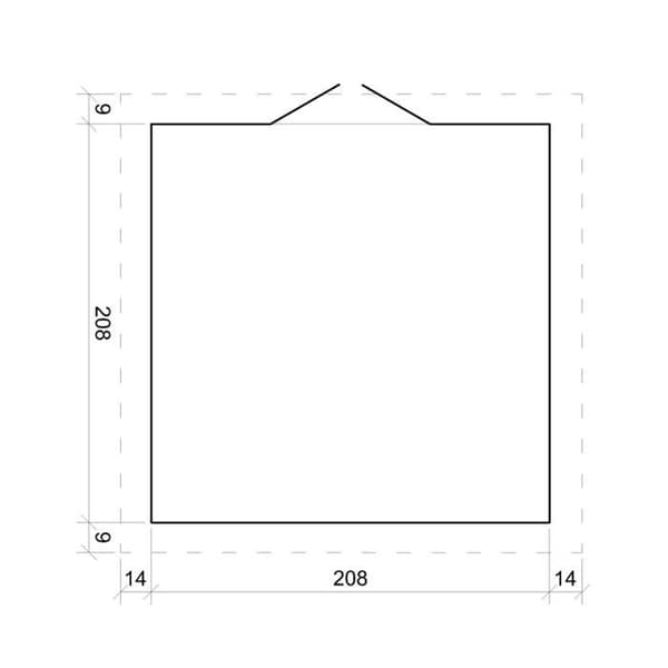 TIMBELA M369F1 Trädgårdsskjul i trä 4,33 m²