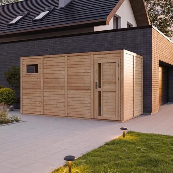 Trädgårdsskjul i trä 8,16 m² TIMBELA M327F1
