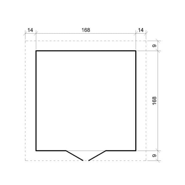 Trädgårdsskjul i trä 2,82 m² – TIMBELA M320C1+M320G