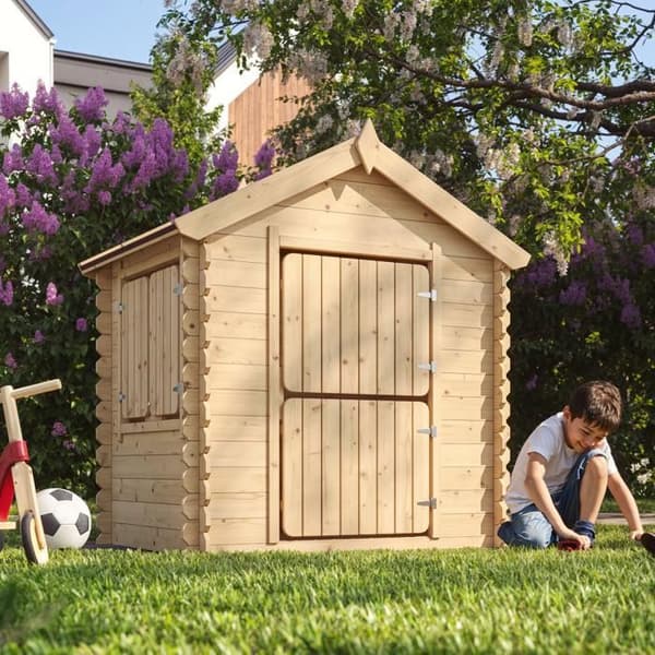 Trähus för barn - TIMBELA M516 - Med golv - 1,1 m2