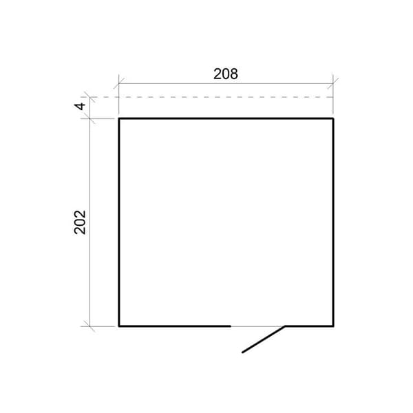 Trädgårdsbod i trä 4,20 m² TIMBELA M325F1+M325G