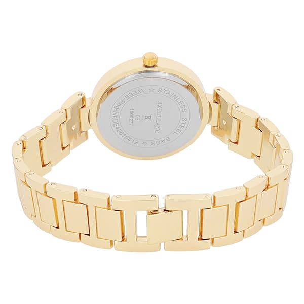 Excellanc Damklocka med metallänk / Armbandsur - Guld/Grön