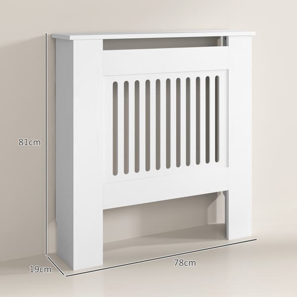 Elementskydd - vitt radiatorskydd 79x19x81cm med hylla
