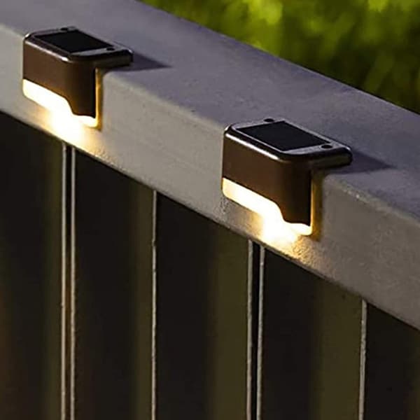 Solcellsbelysning varmvit LED för trappor eller räcken - 4-pack
