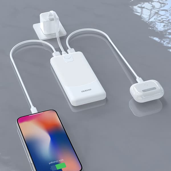 Dudao Powerbank 2,4A 20000mAh med 2xUSB - Vit